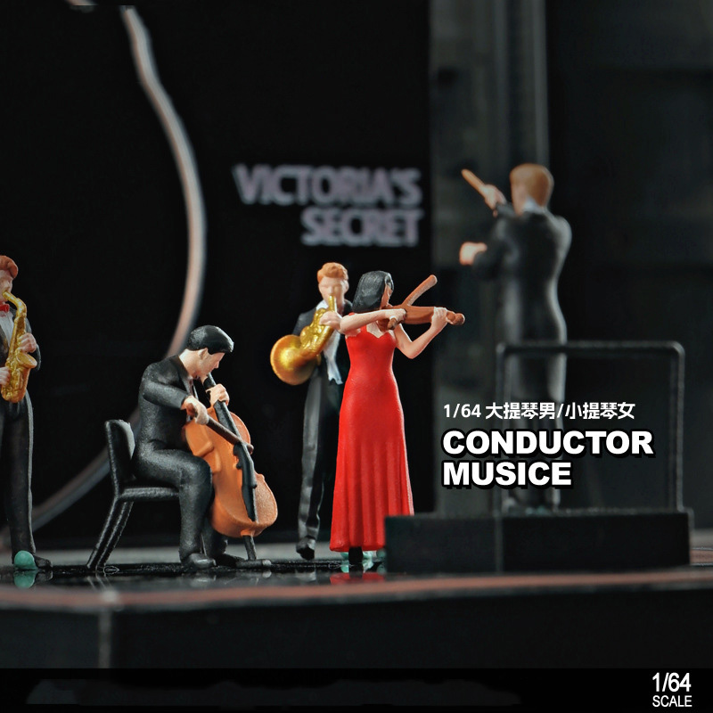 Musical Instrument Fagot - 1/64 Scale Figure Band Violin Model