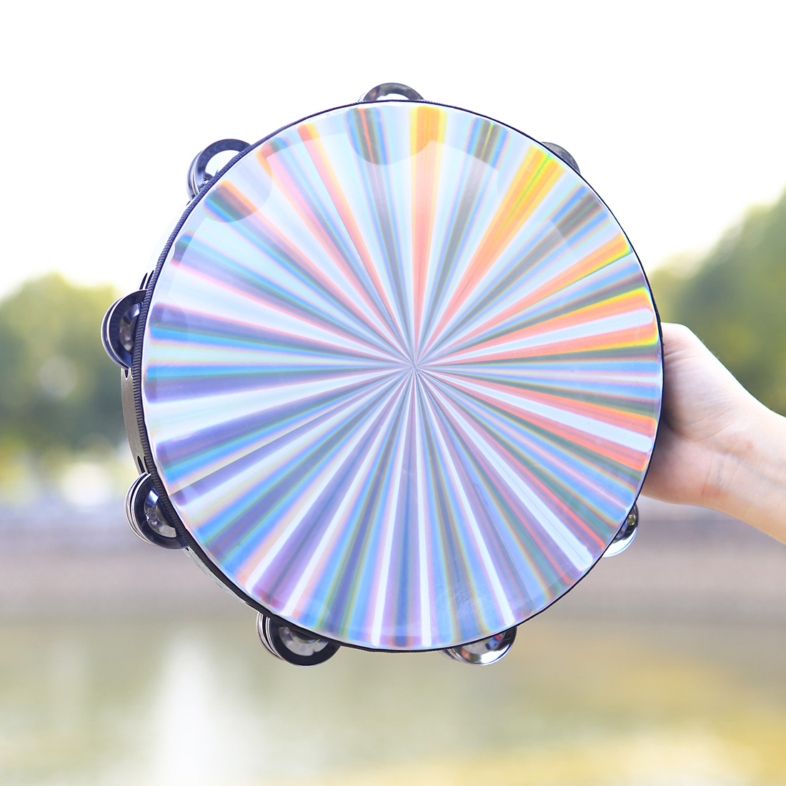10 Inch Tambourine Hand Crank  - Musical Instrument Harmonium review and price