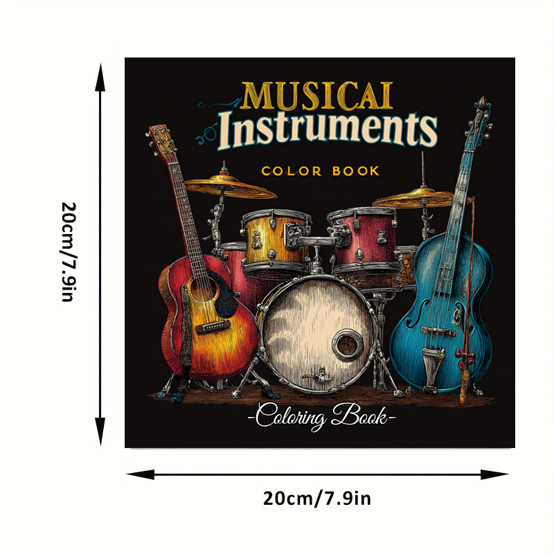 28 Pages Musical Instrument Co - Musical Instrument Coloring Pages review and price