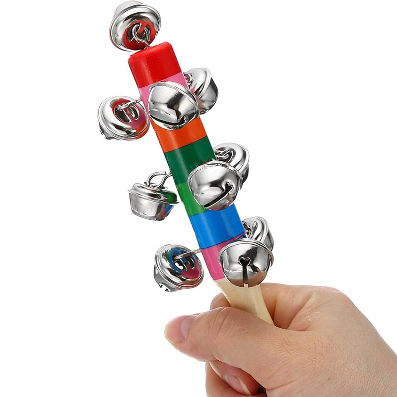 5PCS Wooden Jingle Hand Bells  - Musical Instrument Harmonium review and price