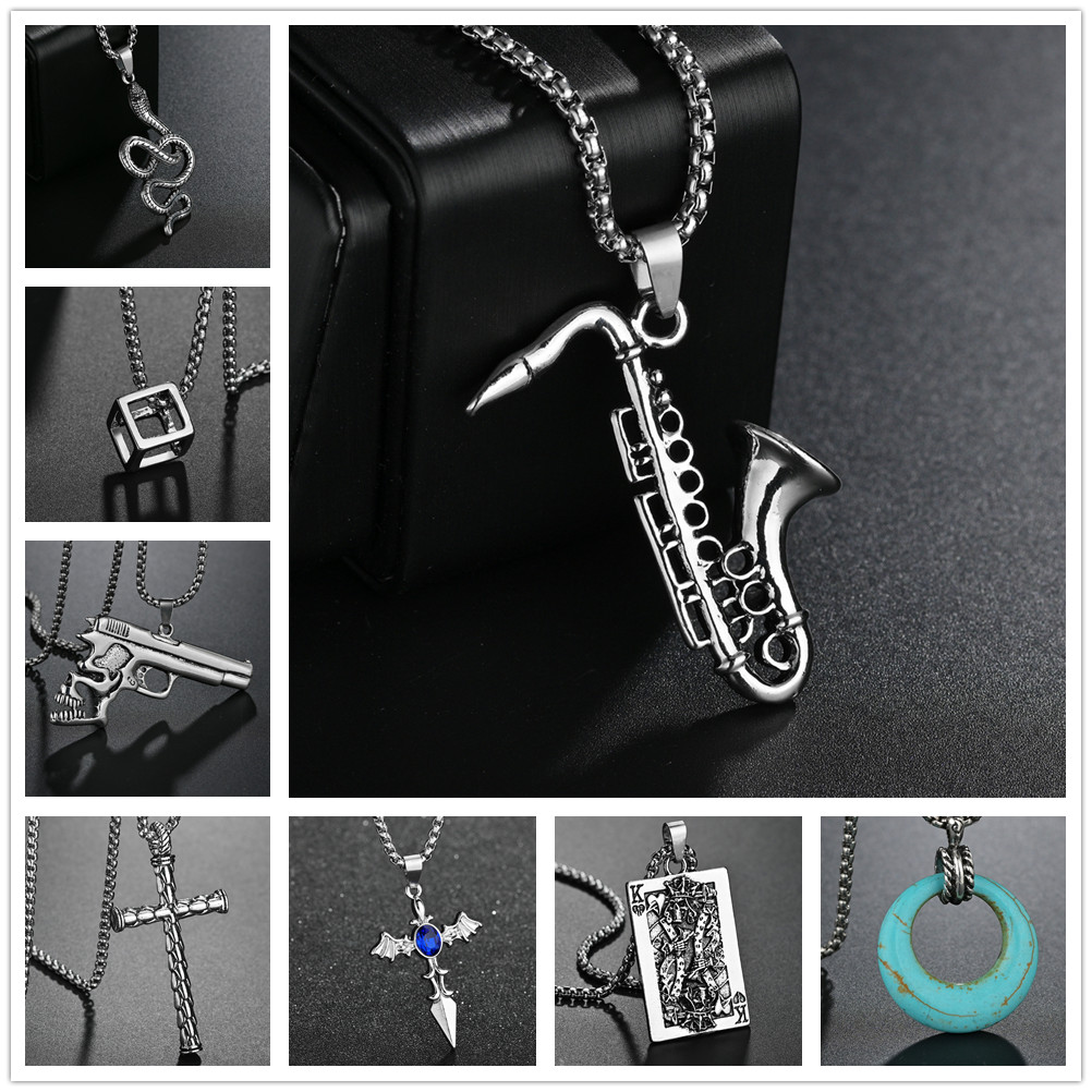 Classic Saxophone Men Necklace - Musical Instrument All review and price