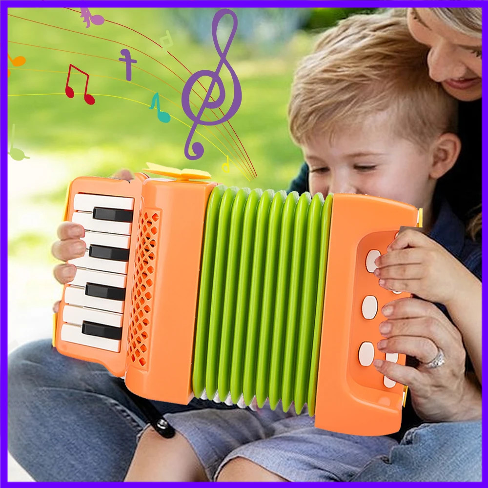 Kids Accordion Toy 10 Keys 8 B - Musical Instrument Harmonium review and price