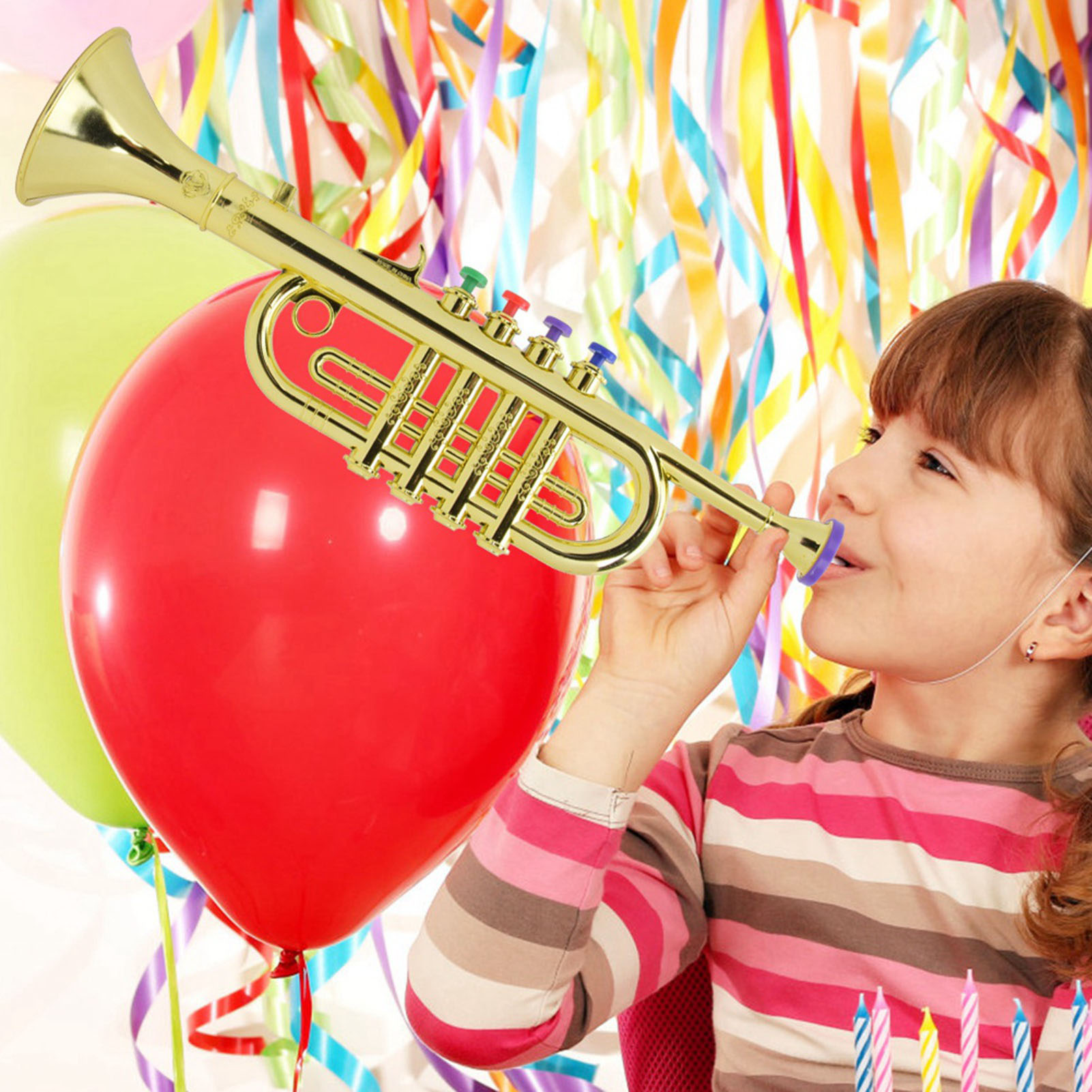 Kid Trumpet Golden Coated Plas - Musical Instrument Harmonium review and price