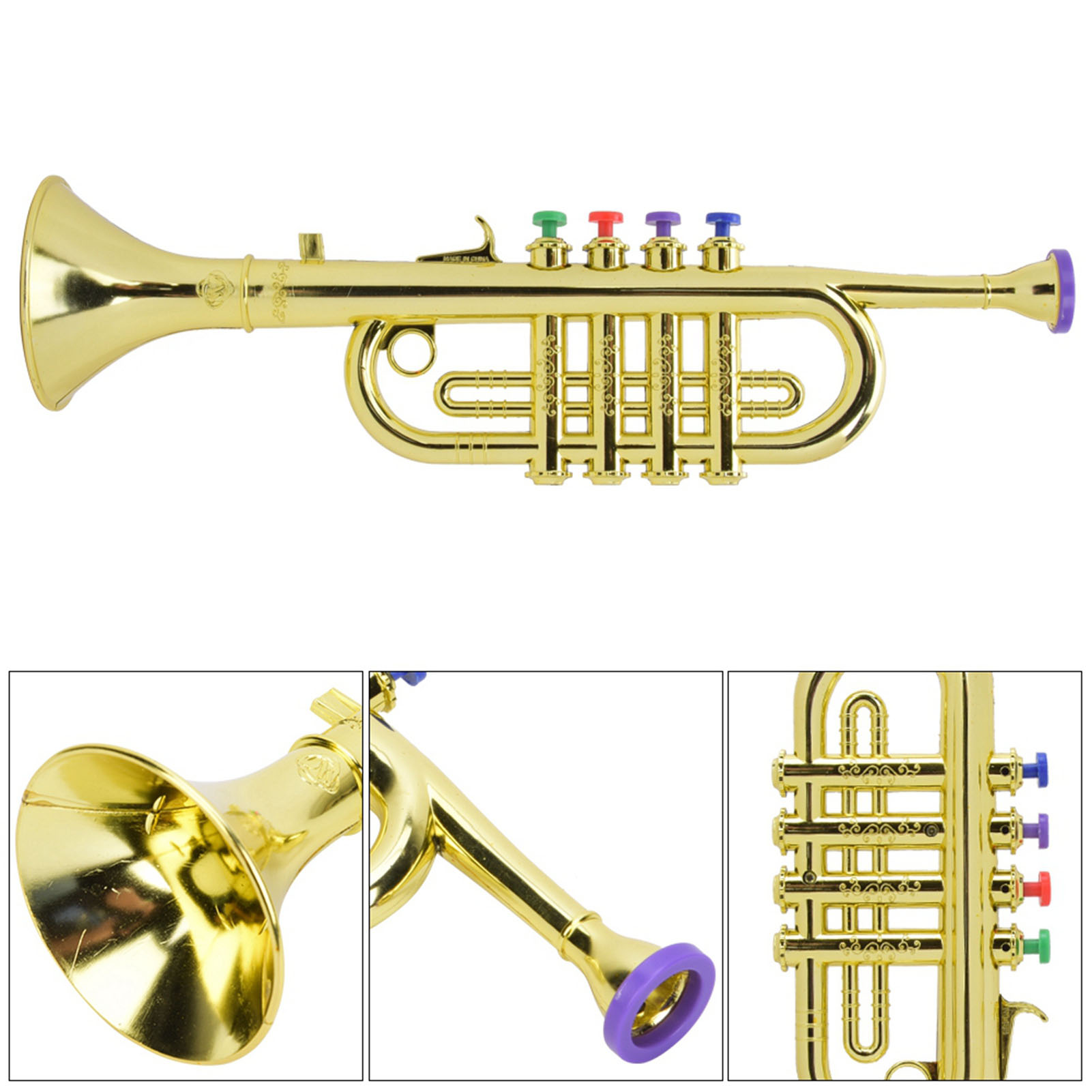 Kid Trumpet Golden Coated Plas - Musical Instrument Harmonium review and price