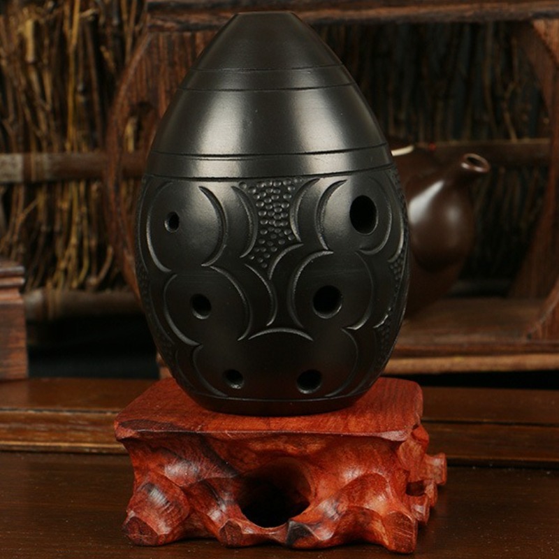 8 Holes Ocarina Black Portable - Musical Instrument Harmonium review and price