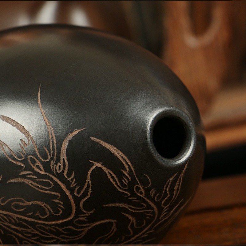 8 Holes Ocarina Black Portable - Musical Instrument Harmonium review and price